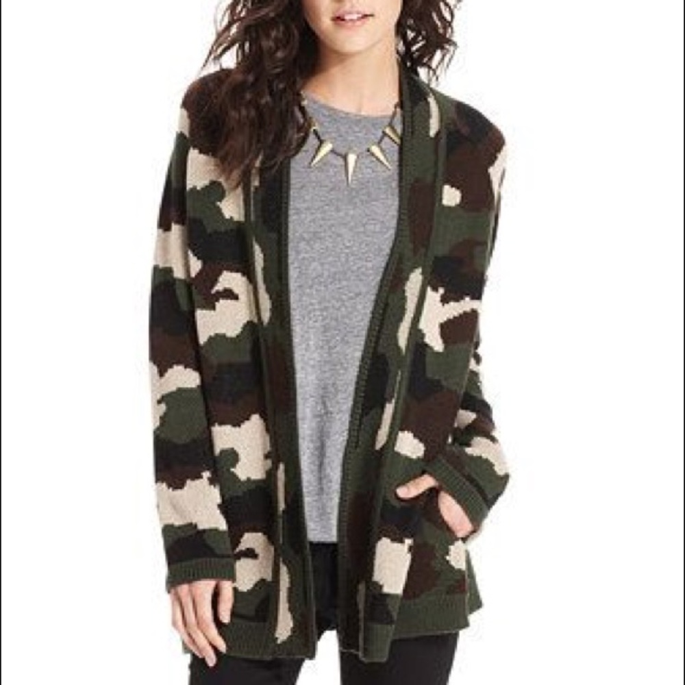 Material Girl Camo Cardigan